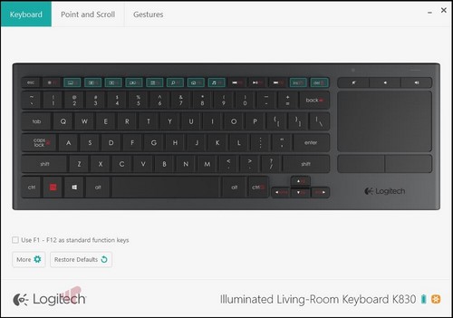 Logitech Illuminated Living-Room Keyboard K830 - Missing Remote