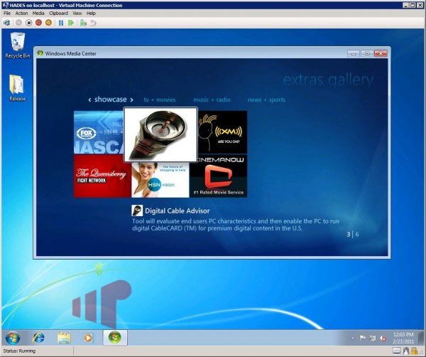 Override Digital Cable Advisor in Windows Media Center 7 Missing Remote