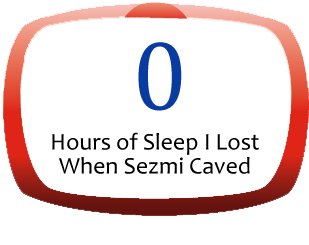 0 Hours of Sleep Lost When Sezmi Caved