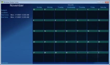 Media Center Calendars