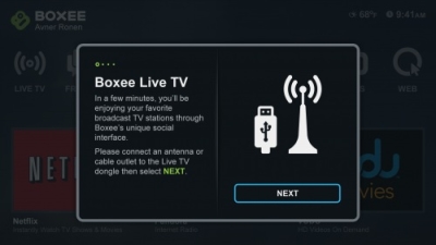 Boxee Live TV Screen