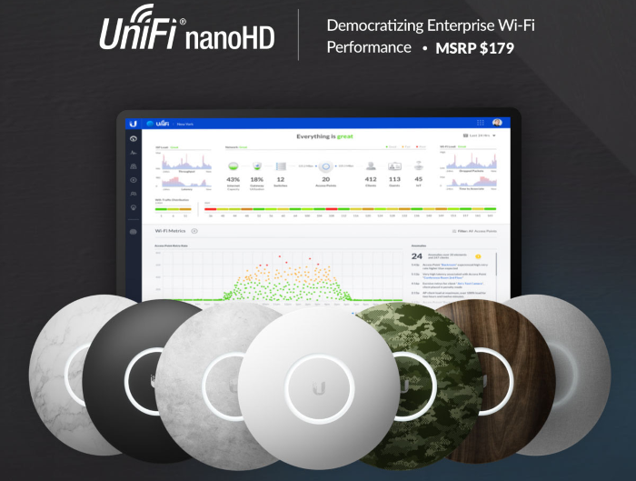 Ubiquiti announces UniFi nanoHD 4x4 MU-MIMO 5GHz / 2x2 2.4GHz 802.11af ...