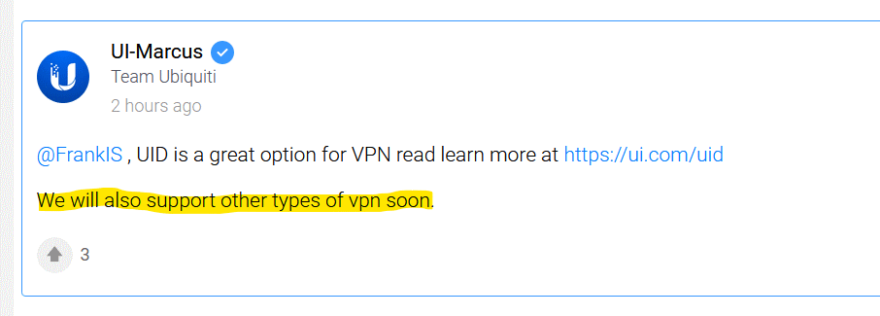 Could We Get Native WireGuard On Ubiquiti UDM UDM Pro Missing Remote